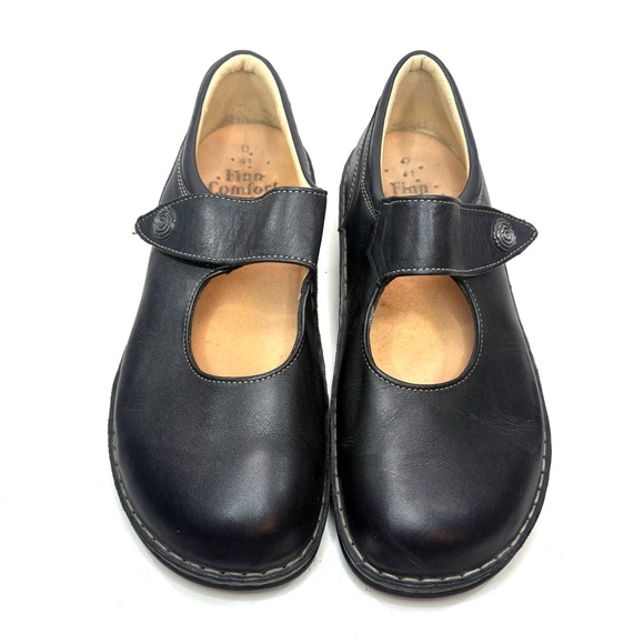 Finn Comfort Black Leather Mary Jane Loafers | 41 - Picture 2 of 9